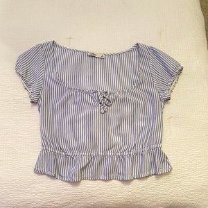 Hollister Blue and White striped blouse (Size S)